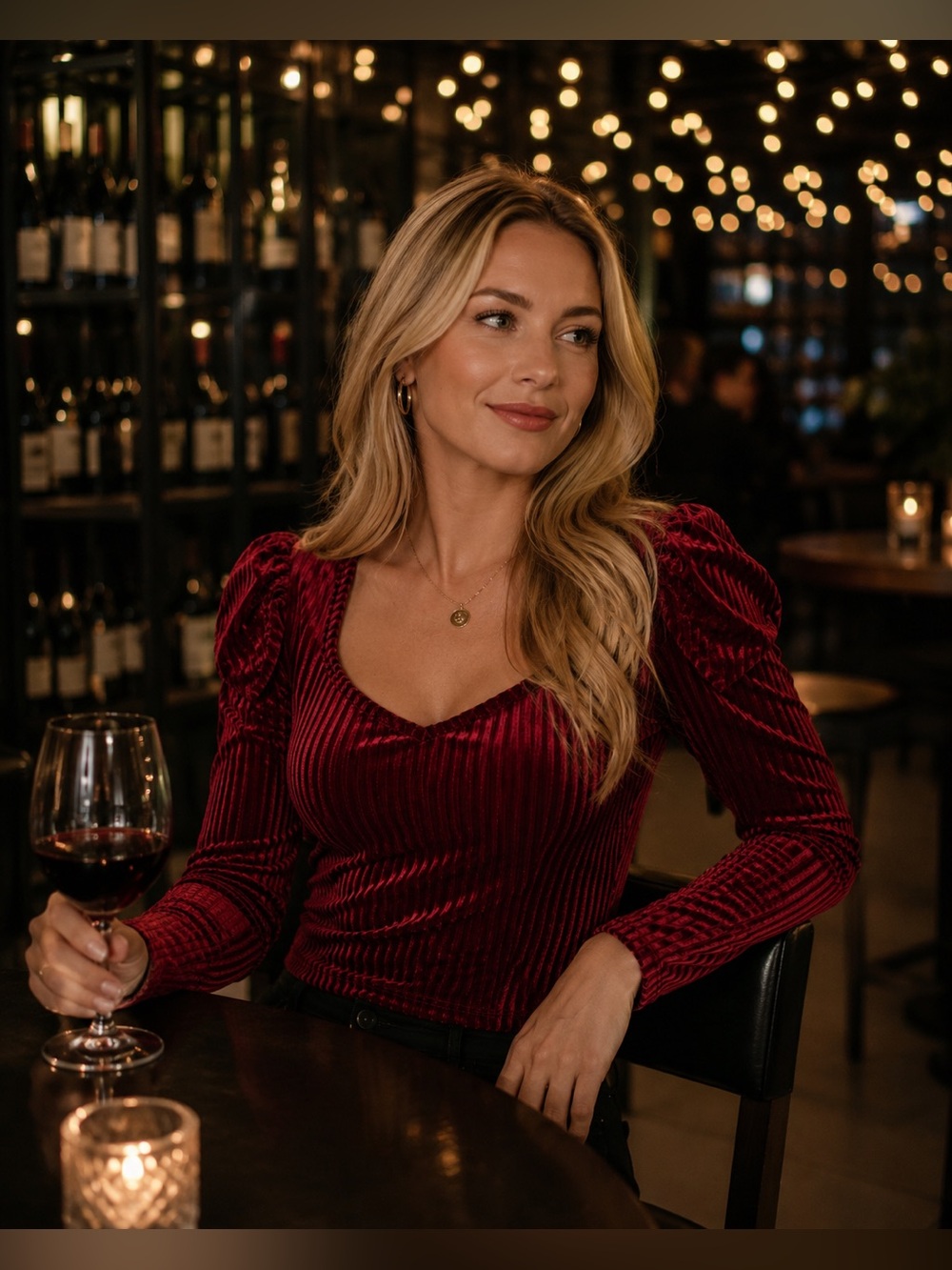 Wine Red Blouse - Picture 12 of 15